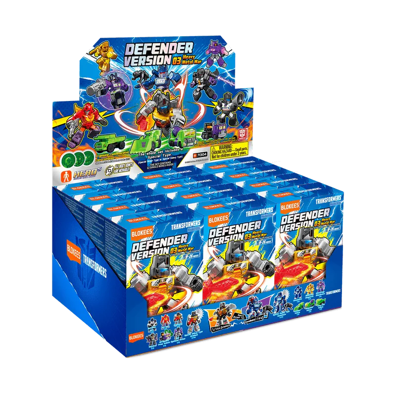 BLOKEES - TRANSFORMERS HEAVY METAL WAR DEFENDER VERSION 03 BLIND BOX SET (12) MODEL KIT 6cm