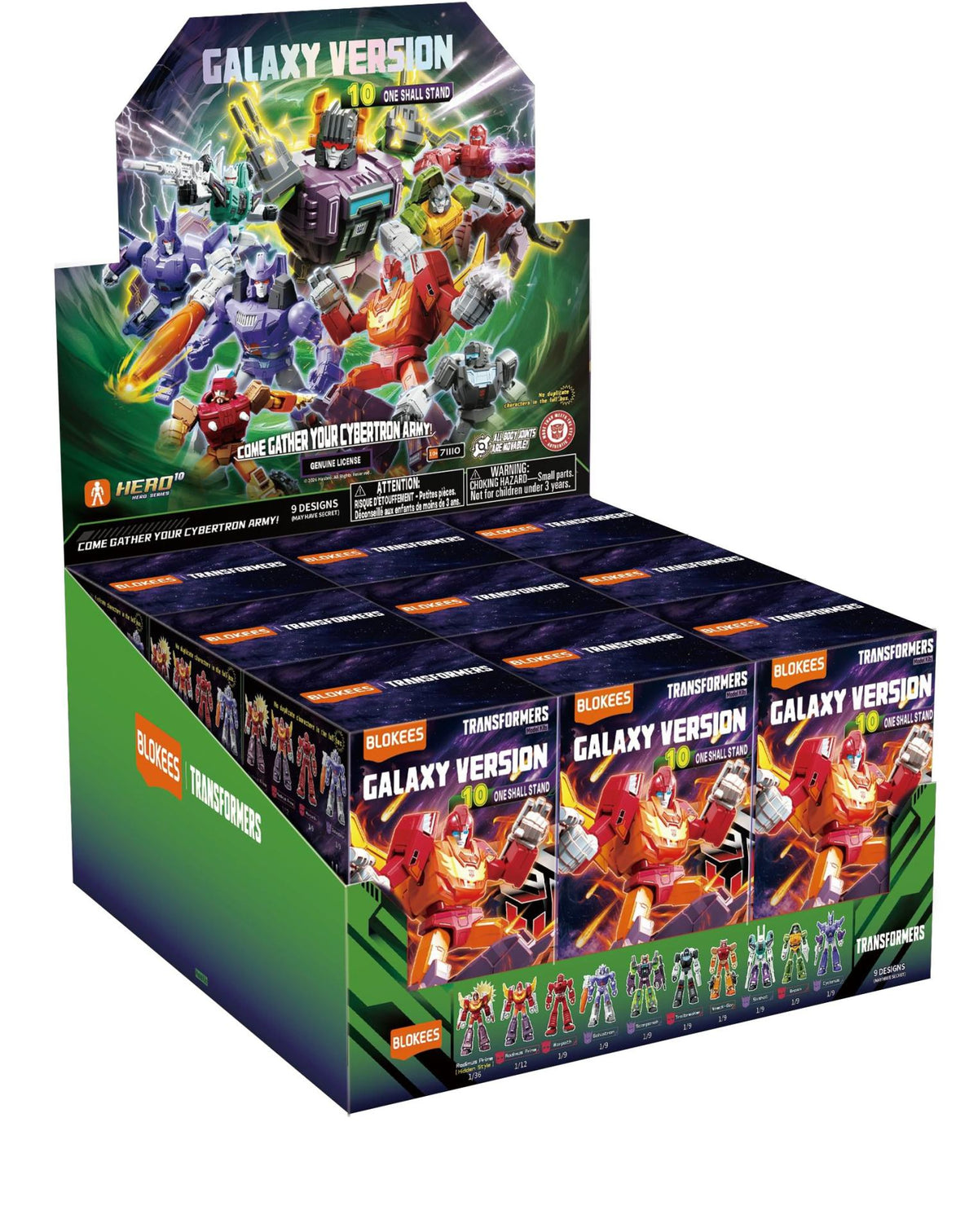 BLOKEES - TRANSFORMERS ONE SHALL STAND GALAXY VERSION 10 BLIND BOX SET (9) MODEL KIT 6 cm