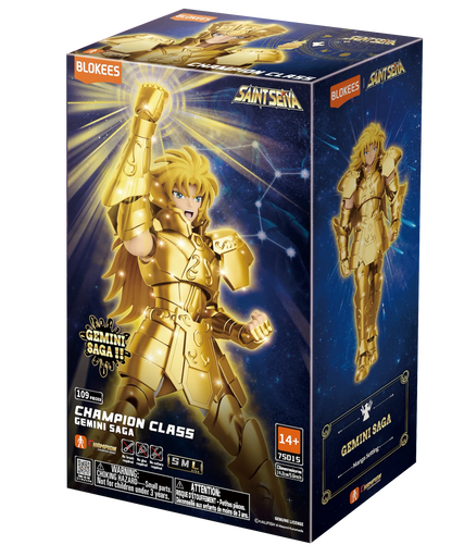 BLOKEES SAGA & GEMINI - SAINT SEIYA CHAMPION CLASS 13 MODEL KIT 11 cm