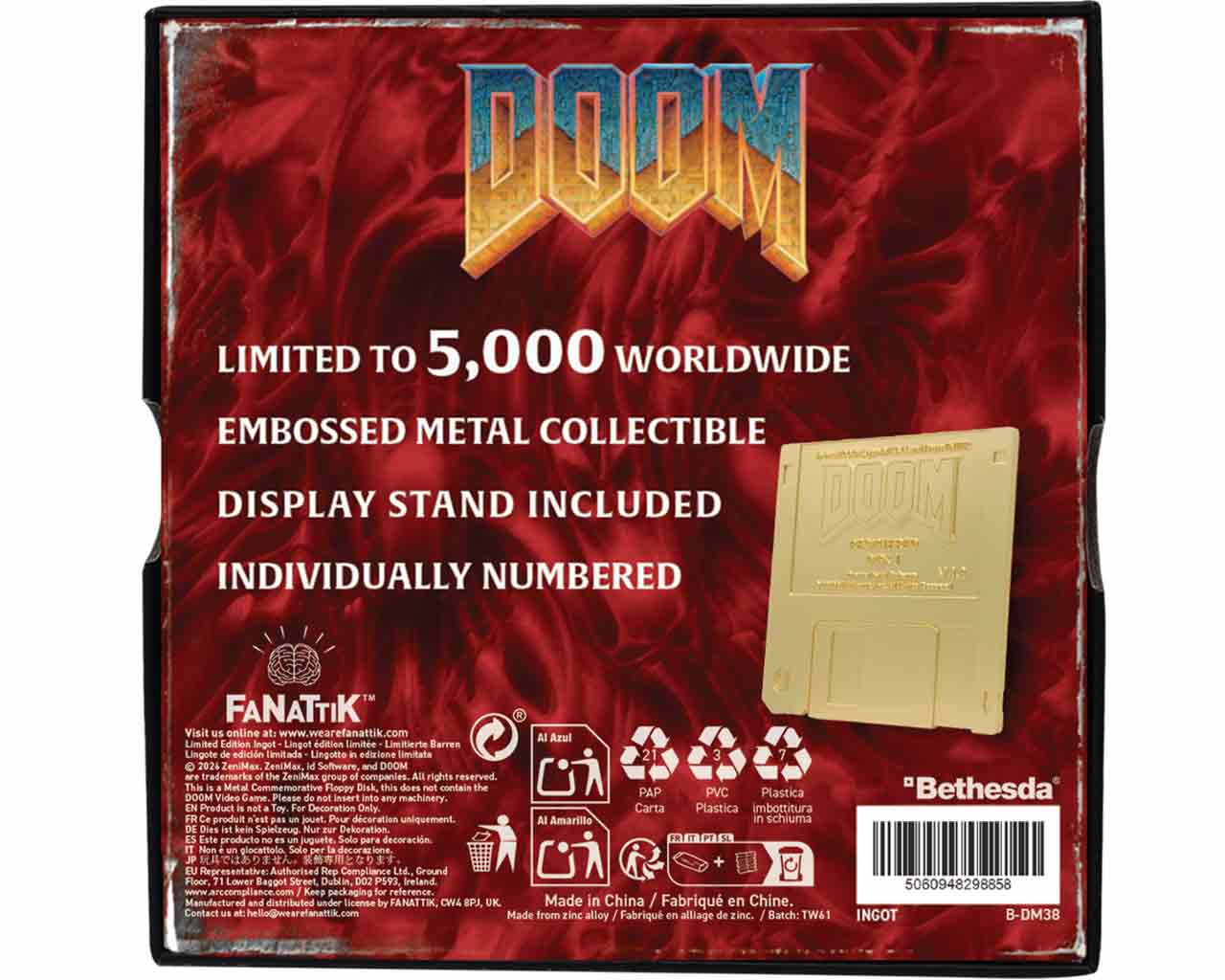 DOOM - FLOPPY DISK LIMITED EDITION REPLICA - GOLD