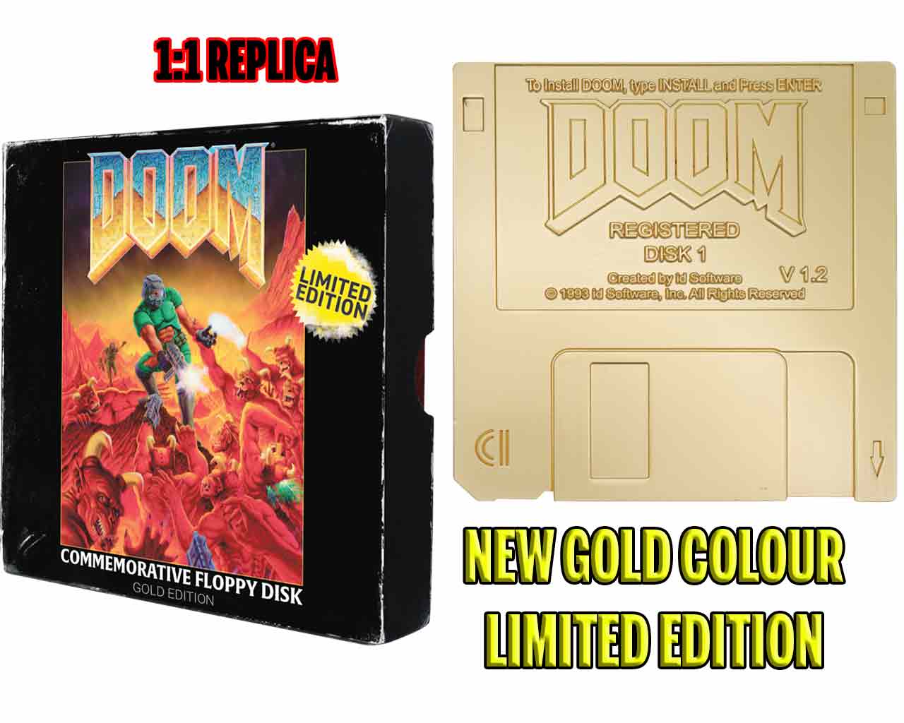 DOOM - FLOPPY DISK LIMITED EDITION REPLICA - GOLD
