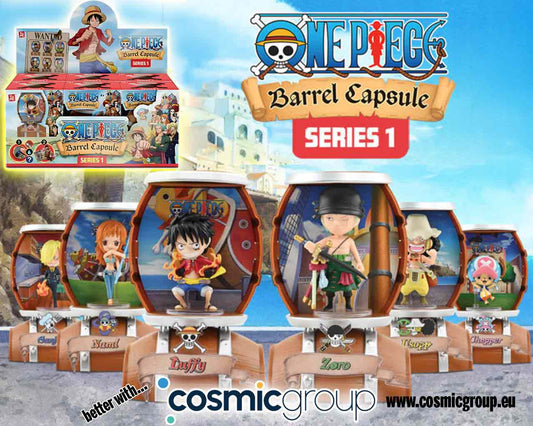 YUME - ONE PIECE - BARREL CAPSULE COLLECTION - 6 UNITS DISPLAY MINI FIGURA 10.3 cm