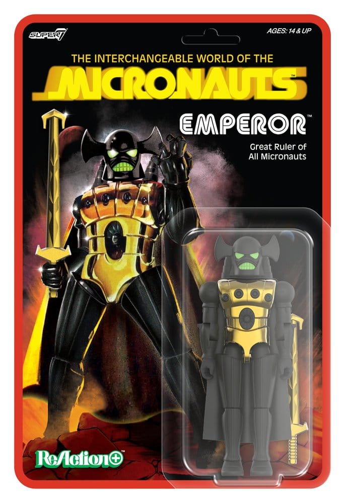 SUPER 7 MICRONAUTS WAVE 03 EMPEROR REACTION+ ACTION FIGURE 10 cm