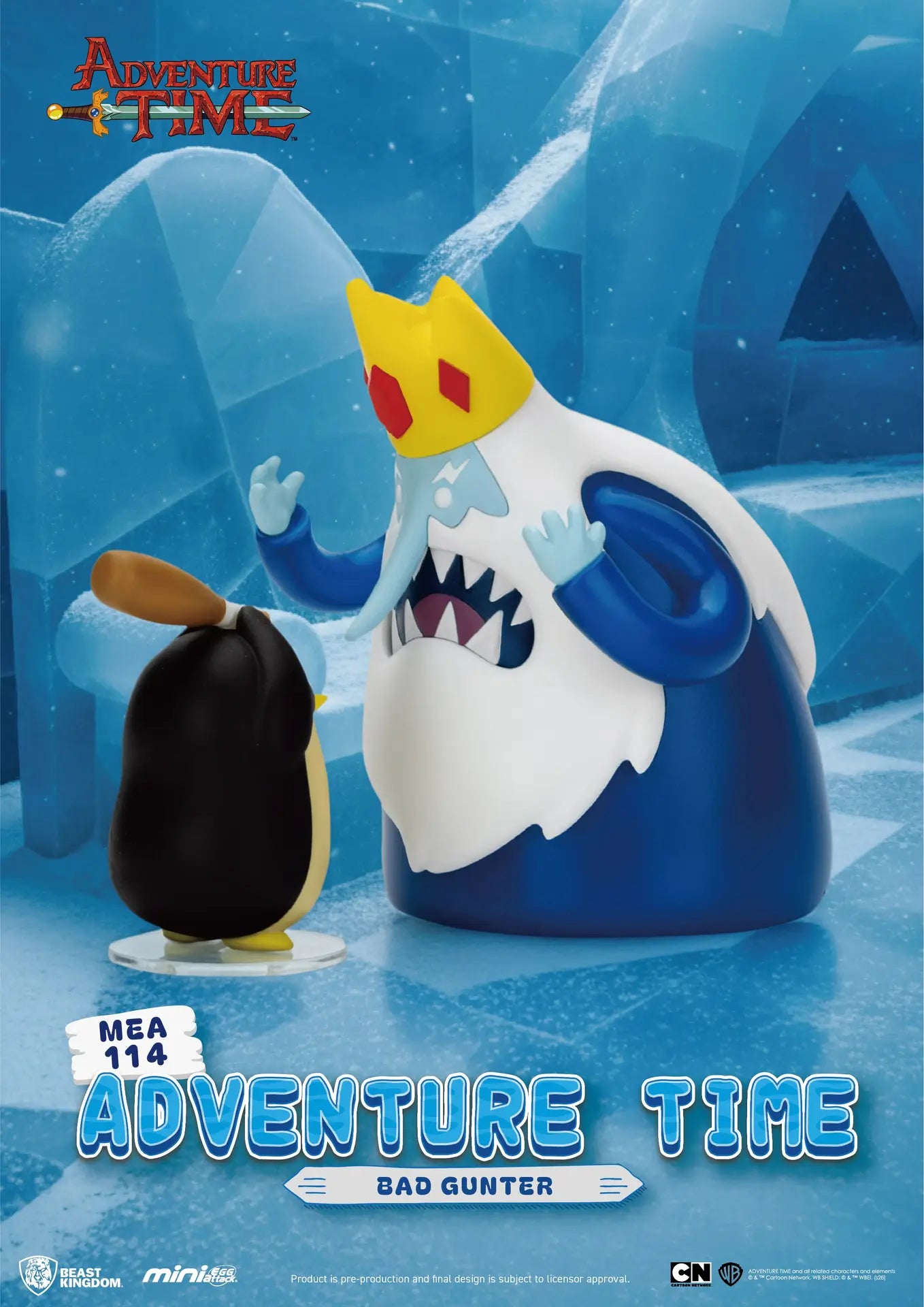 BEAST KINGDOM ADVENTURE TIME MINI EGG ATTACK BLIND BOX SET DISPLAY (6) MINI FIGURA 9.4cm