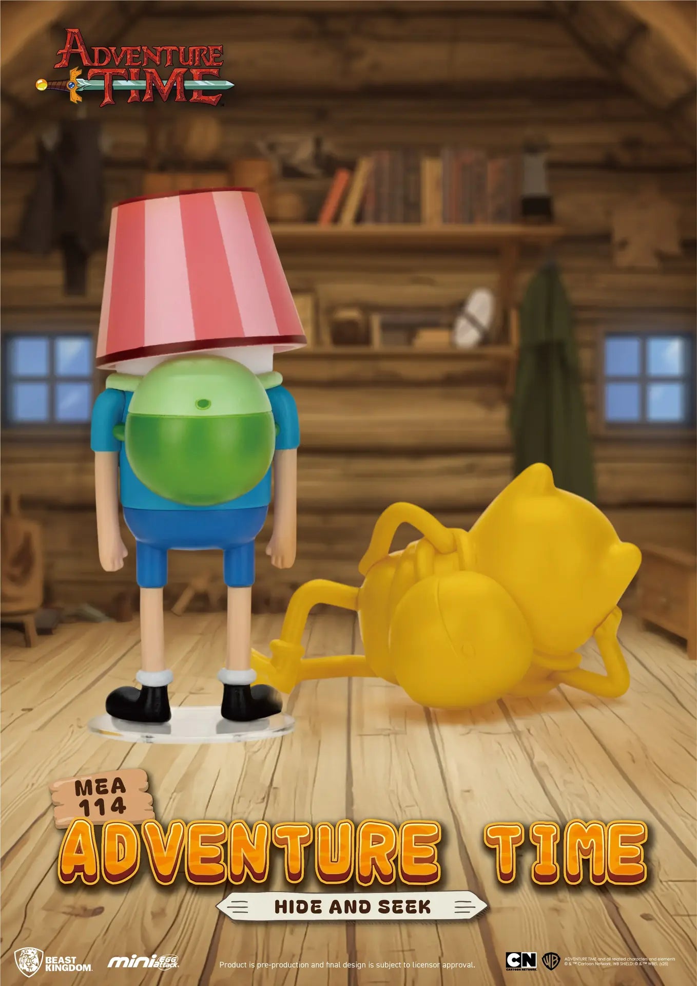 BEAST KINGDOM ADVENTURE TIME MINI EGG ATTACK BLIND BOX SET DISPLAY (6) MINI FIGURA 9.4cm