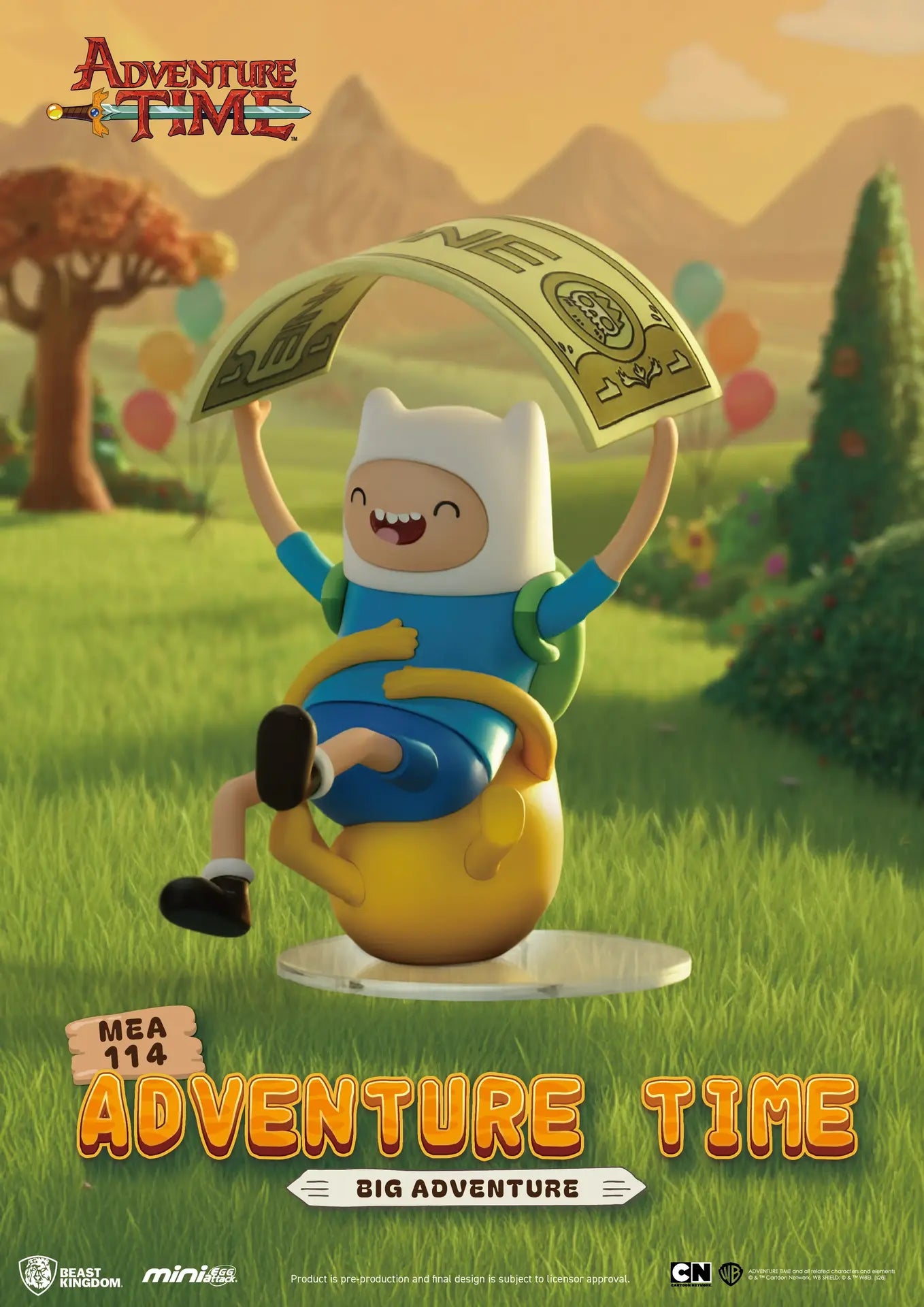 BEAST KINGDOM ADVENTURE TIME MINI EGG ATTACK BLIND BOX SET DISPLAY (6) MINI FIGURA 9.4cm