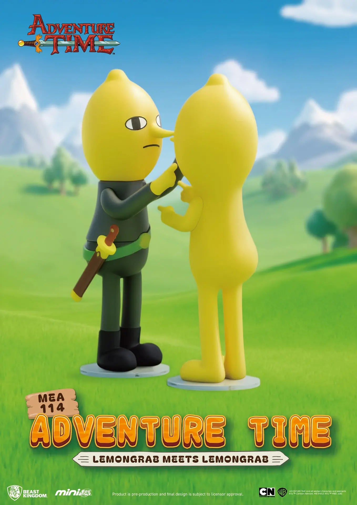 BEAST KINGDOM ADVENTURE TIME MINI EGG ATTACK BLIND BOX SET DISPLAY (6) MINI FIGURA 9.4cm