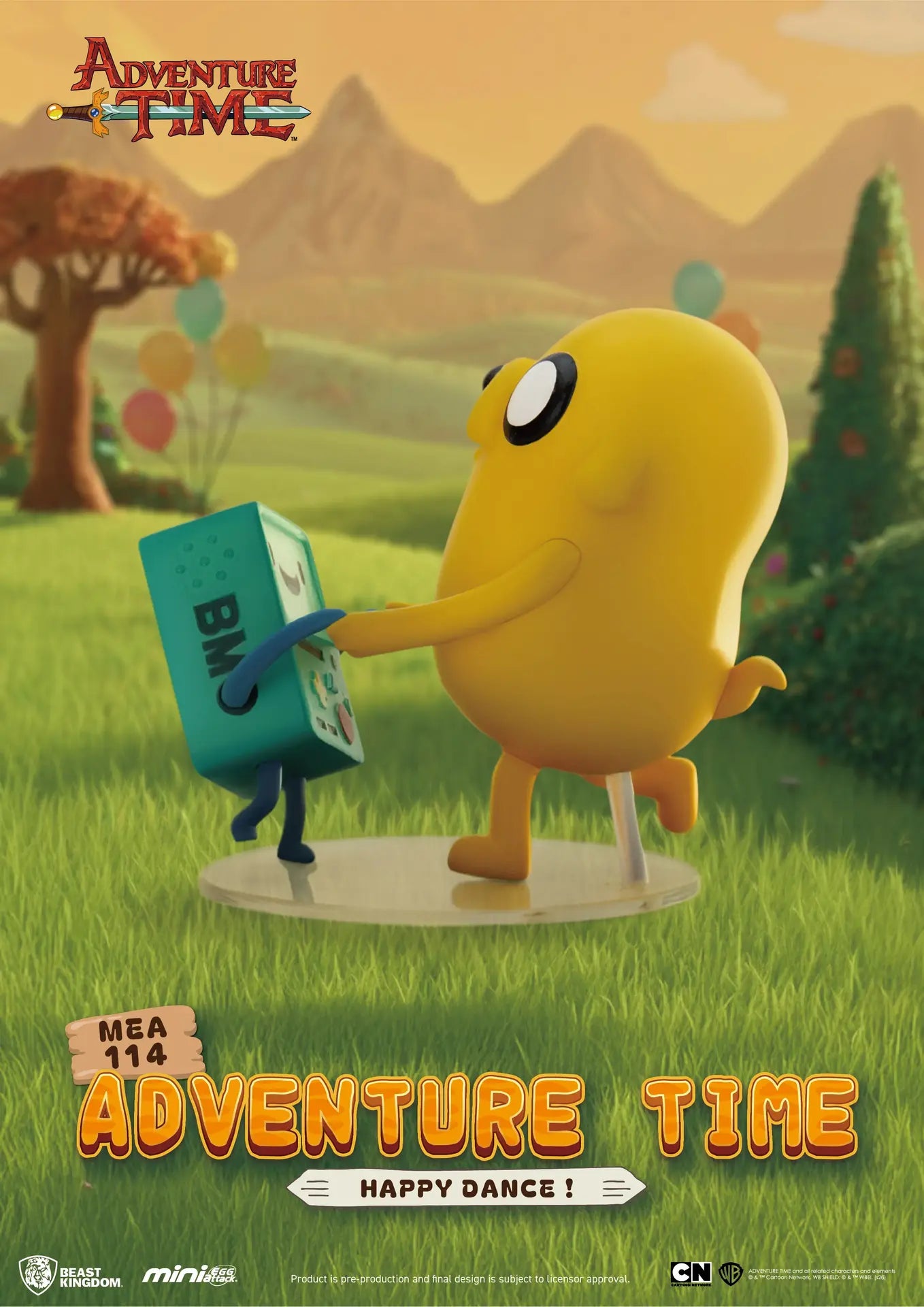 BEAST KINGDOM ADVENTURE TIME MINI EGG ATTACK BLIND BOX SET DISPLAY (6) MINI FIGURA 9.4cm