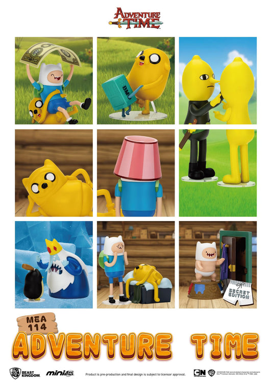 BEAST KINGDOM ADVENTURE TIME MINI EGG ATTACK BLIND BOX SET DISPLAY (6) MINI FIGURA 9.4cm