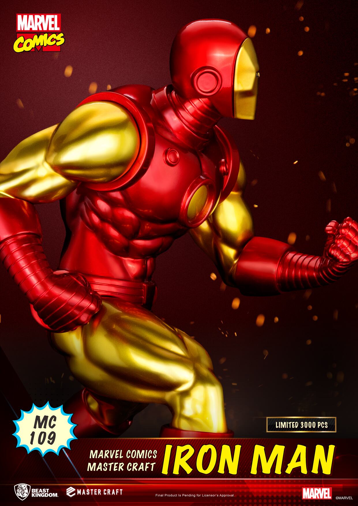 BEAST KINGDOM IRON MAN - MARVEL COMICS MASTER CRAFT STATUA 29.9 cm