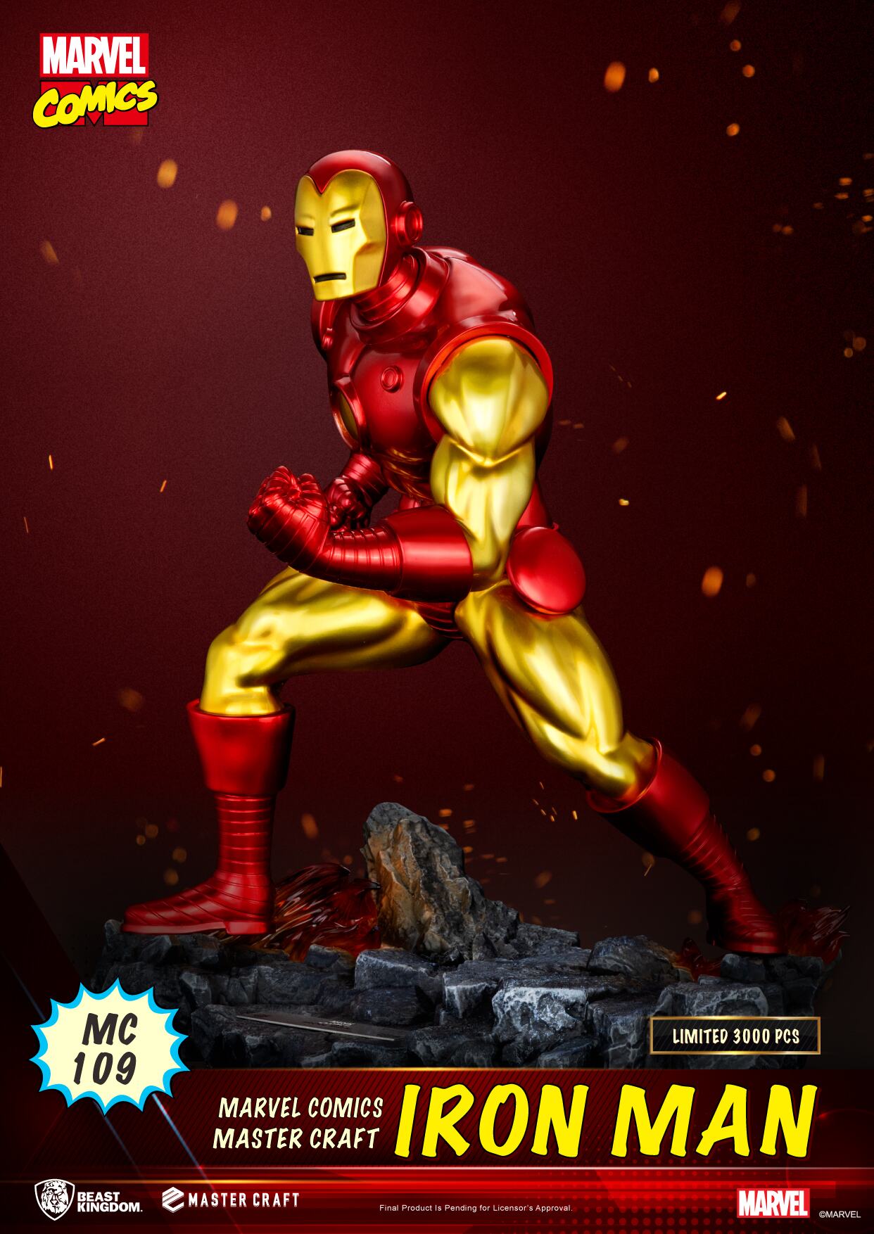 BEAST KINGDOM IRON MAN - MARVEL COMICS MASTER CRAFT STATUA 29.9 cm