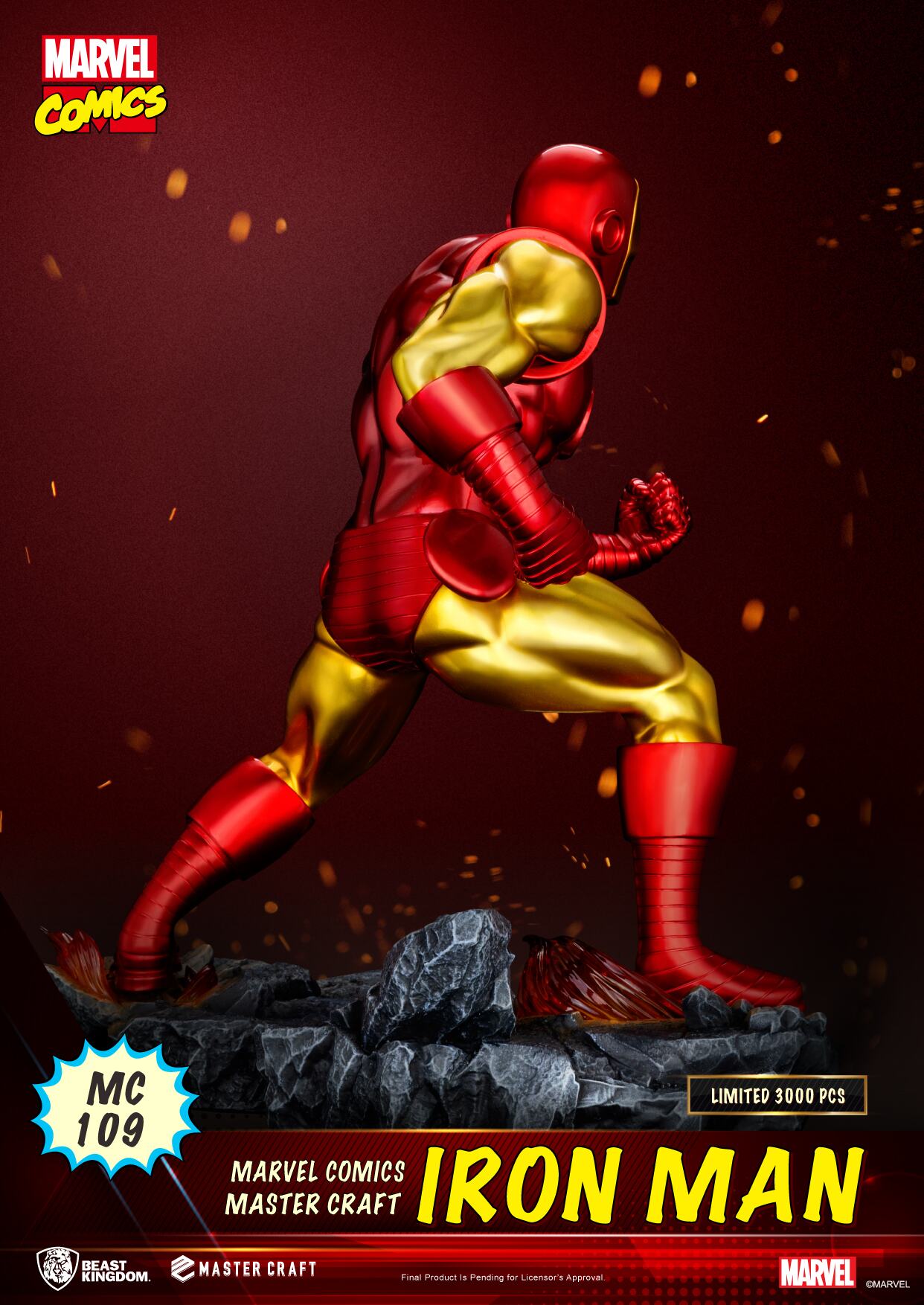 BEAST KINGDOM IRON MAN - MARVEL COMICS MASTER CRAFT STATUA 29.9 cm
