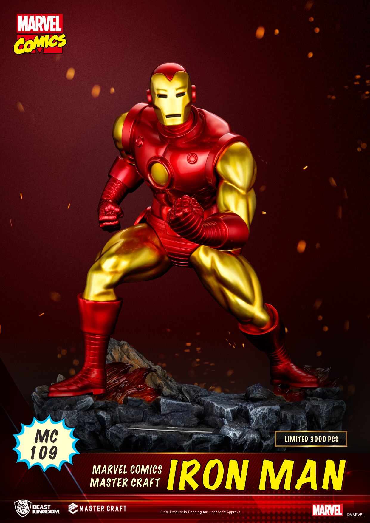 BEAST KINGDOM IRON MAN - MARVEL COMICS MASTER CRAFT STATUA 29.9 cm