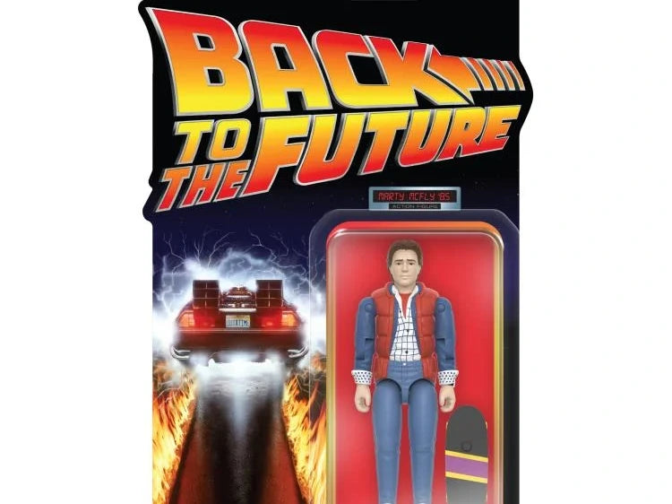 SUPER 7 BACK FUTURE WAVE 1 MARTY MCFLY '85 REACTION+ ACTION FIGURE 10 cm