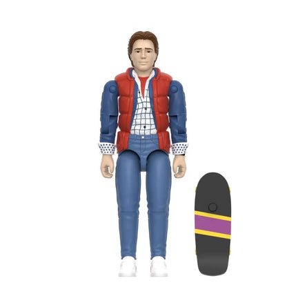 SUPER 7 BACK FUTURE WAVE 1 MARTY MCFLY '85 REACTION+ ACTION FIGURE 10 cm