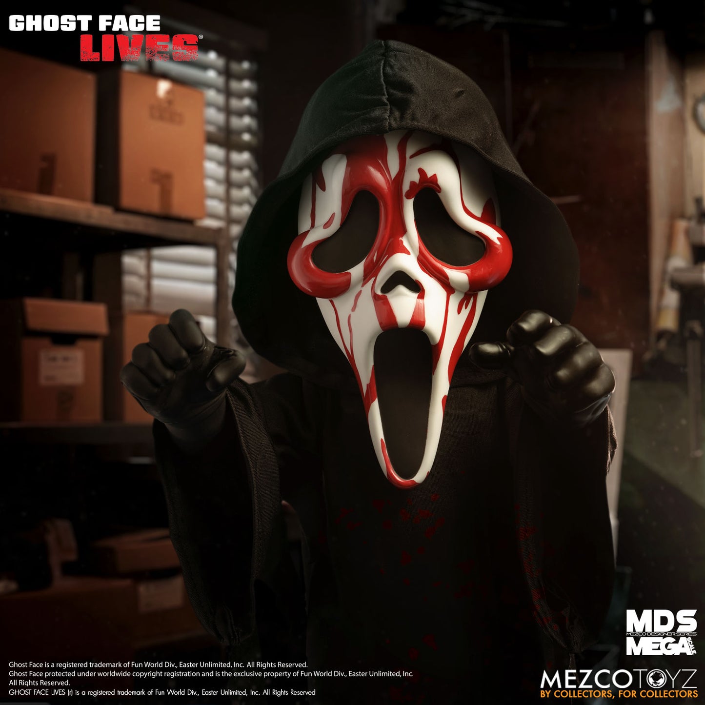 MEZCO TOYS MDS MEGA SCALE BLOODY GHOST FACE AF ACTION FIGURE 37 cm