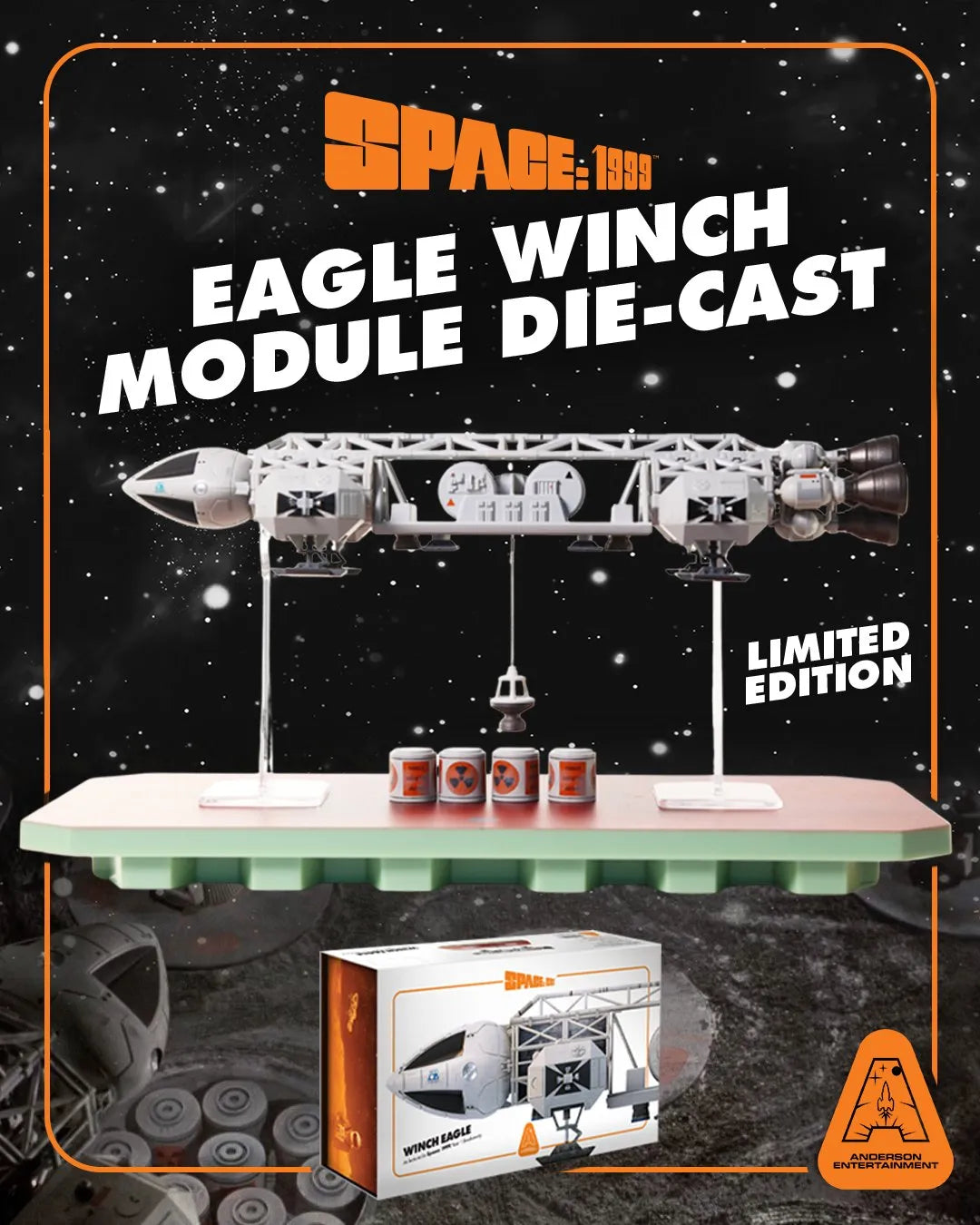 ANDERSON ENTERTAINMENT LIMITED SPACE 1999 EAGLE WICH MODULE DIE-CAST LIMITED EDITION REPLICA 25 cm LIMITED EDITION