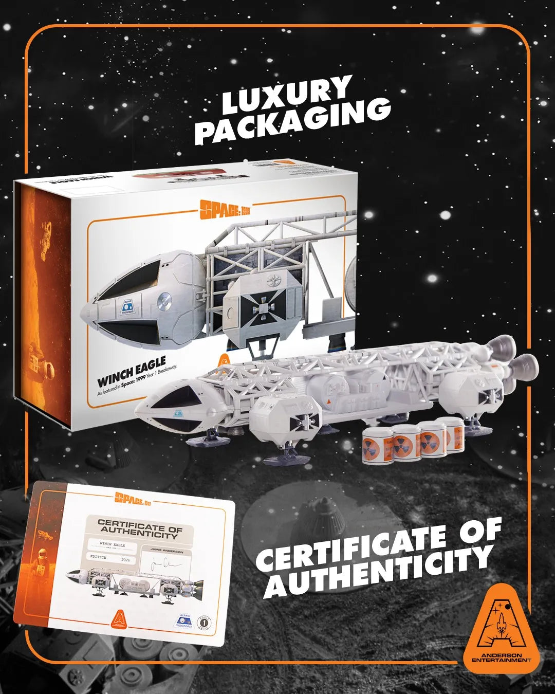 ANDERSON ENTERTAINMENT LIMITED SPACE 1999 EAGLE WICH MODULE DIE-CAST LIMITED EDITION REPLICA 25 cm LIMITED EDITION