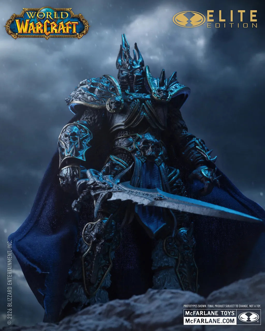 MCFARLANE TOYS 25 WORLD WARCRAFT LICH KING MCFARLANE ELITE EDITION 7" ACTION FIGURE 18 cm