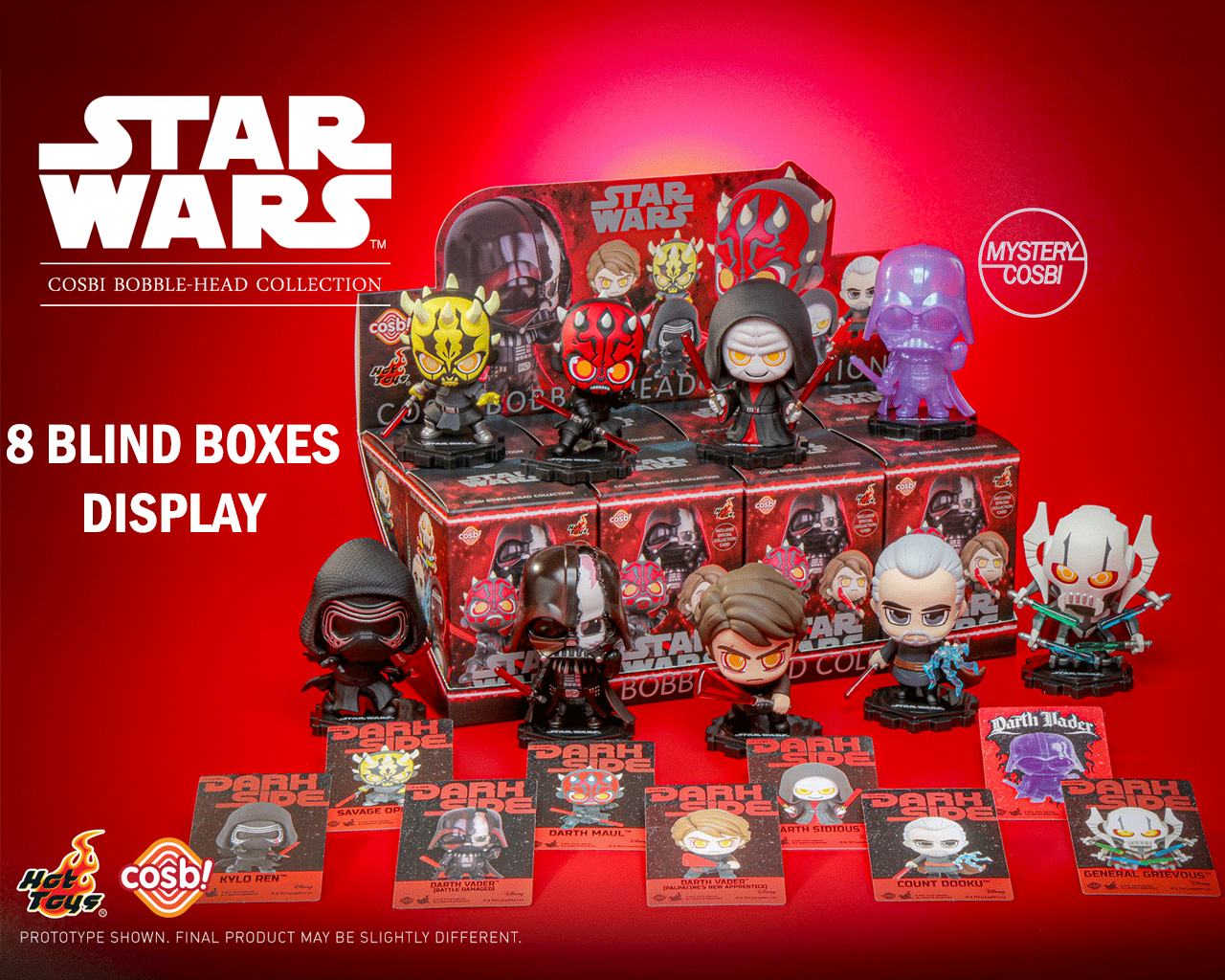 STAR WARS - DARK SIDE COSBI COLLECTION - BLIND BOX - DISPLAY (8)