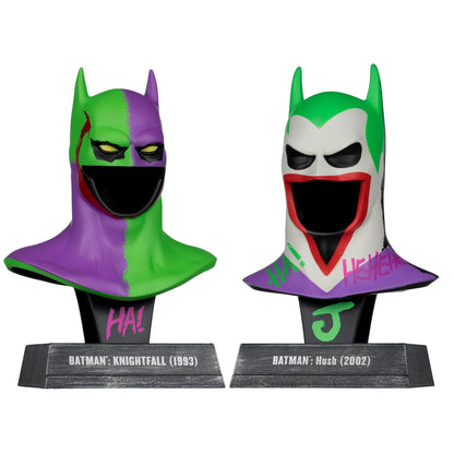 MCFARLANE TOYS 25 BATMAN & JOKER - DC DIRECT 1:3 COWL PROP BATMAN HUSH + BATMAN KNIGHTFALL OZED 2-PACK REPLICA 17 cm