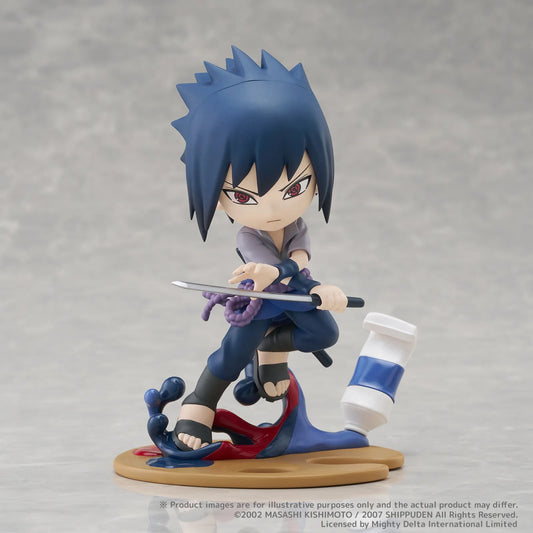 BUSHIROAD CREATIVE - NARUTO SHIPPUDEN SASUKE UCHIHA PALVERSE PALE MINI FIG MINI FIGURA 11 cm