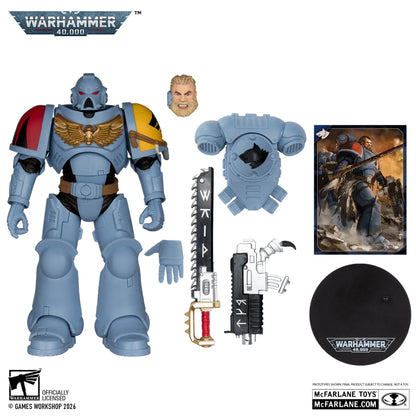WARHAMMER 40000 7INCH WV12 SPACE WOLVES GREY HUNTER ACTION FIGURE