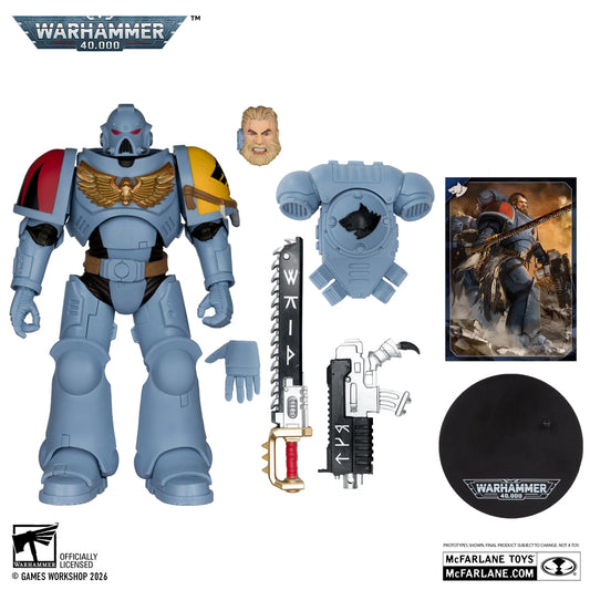 WARHAMMER 40000 7INCH WV12 SPACE WOLVES GREY HUNTER ACTION FIGURE