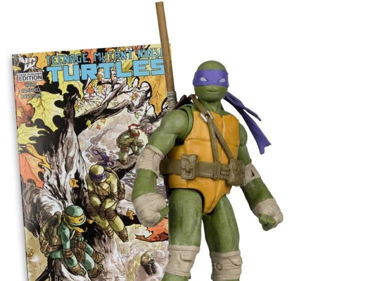 TEENAGE MUTANT NINJA TURLES 5IN FIGURE WITH COMIC WV1 DONATELLO