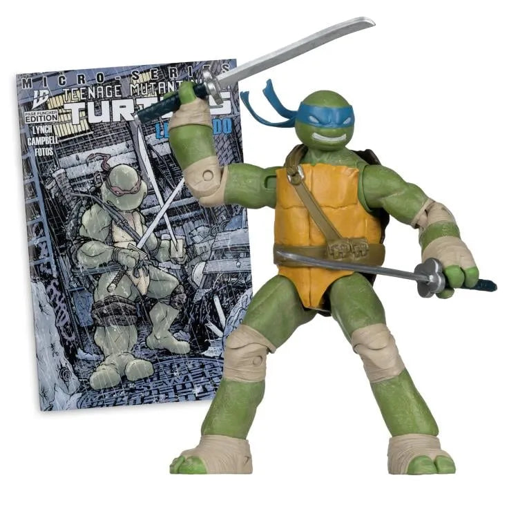 MCFARLANE TOYS 25 TEENAGE MUTANT NINJA TURLES 5IN COMIC WV1 LEONARDO ACTION FIGURE 12.5 cm