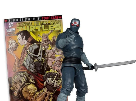 TEENAGE MUTANT NINJA TURLES 5IN FIGURE WITH COMIC WV1 FOOT SOLDIER