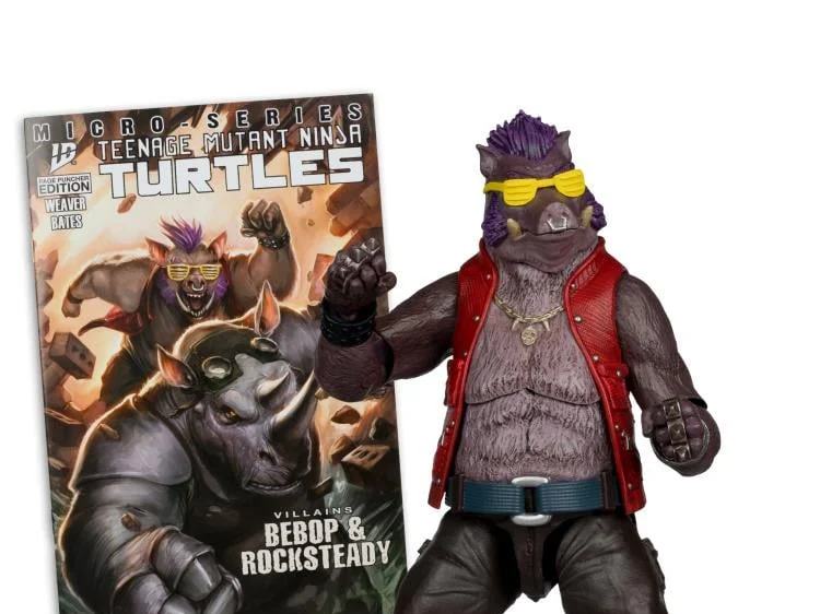 MCFARLANE TOYS 25 TEENAGE MUTANT NINJA TURLES 5IN COMIC WV2 BEBOP ACTION FIGURE 12.5 cm