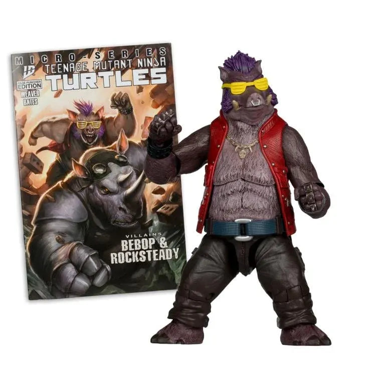 MCFARLANE TOYS 25 TEENAGE MUTANT NINJA TURLES 5IN COMIC WV2 BEBOP ACTION FIGURE 12.5 cm