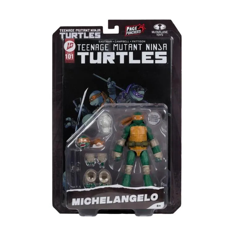 MCFARLANE TOYS 25 TEENAGE MUTANT NINJA TURLES 5IN COMIC WV2 MICHELANGELO ACTION FIGURE 12.5 cm