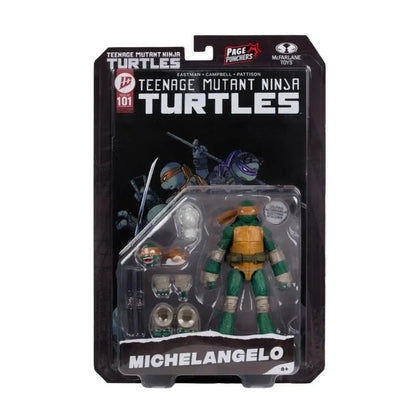 MCFARLANE TOYS 25 TEENAGE MUTANT NINJA TURLES 5IN COMIC WV2 MICHELANGELO ACTION FIGURE 12.5 cm