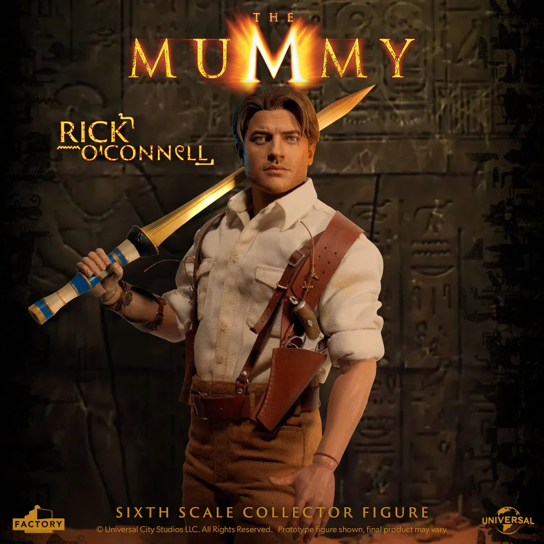 FACTORY ENT MUMMY RICK O'CONNELL SIXTH SCALE ACTION FIGURE 30 cm