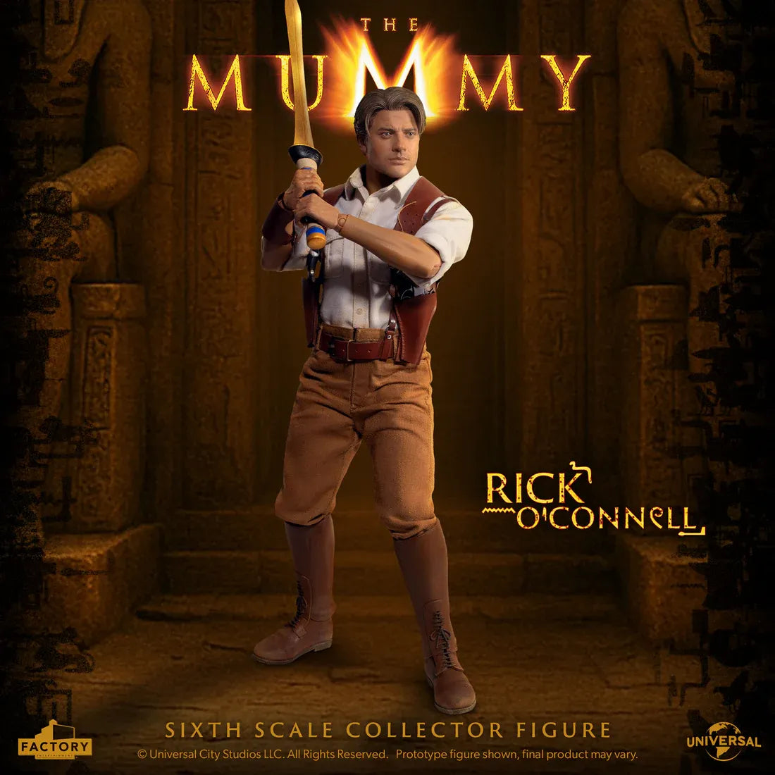 FACTORY ENT MUMMY RICK O'CONNELL SIXTH SCALE ACTION FIGURE 30 cm