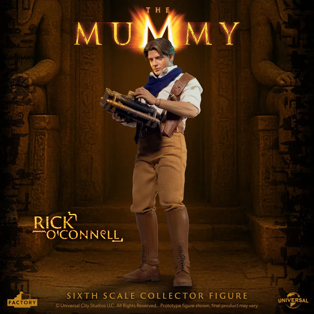 FACTORY ENT MUMMY RICK O'CONNELL SIXTH SCALE ACTION FIGURE 30 cm