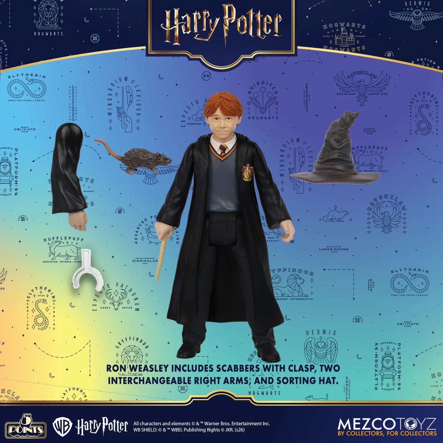 MEZCO TOYS - HARRY POTTER 5 POINTS SERIES 1 AF SET (4) ACTION FIGURE 10 cm