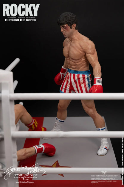 ROCKY OVER DRAGO THROUGH THE ROPES 1/10 STATUE