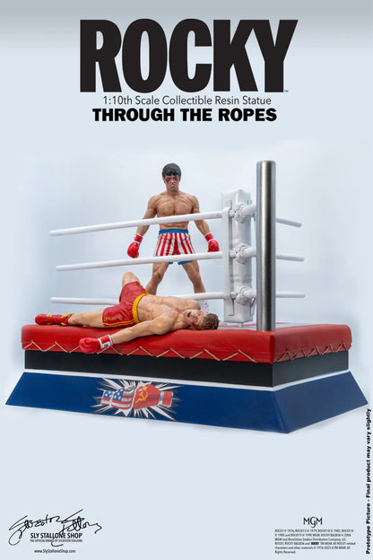 ROCKY OVER DRAGO THROUGH THE ROPES 1/10 STATUE
