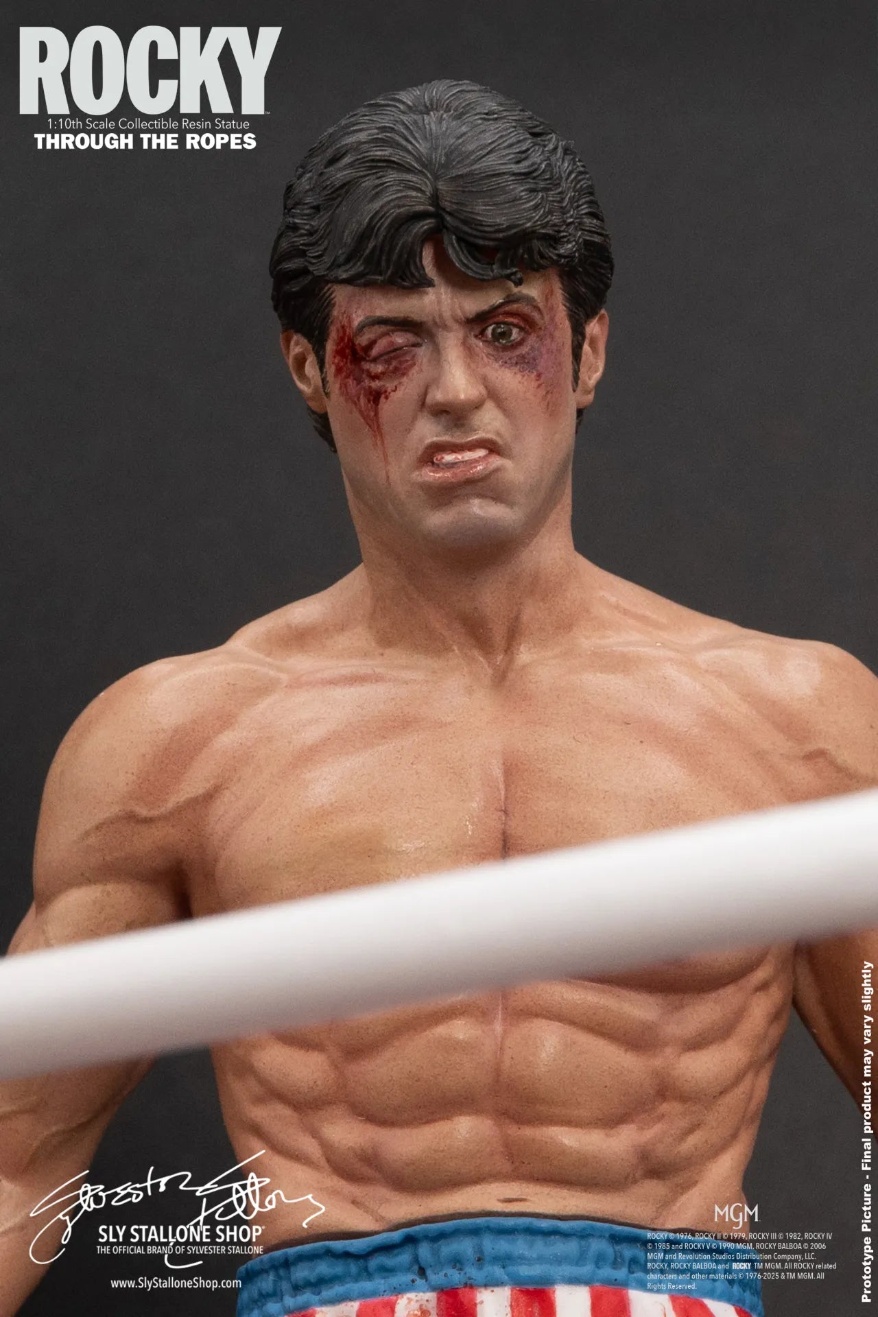 ROCKY OVER DRAGO THROUGH THE ROPES 1/10 STATUE