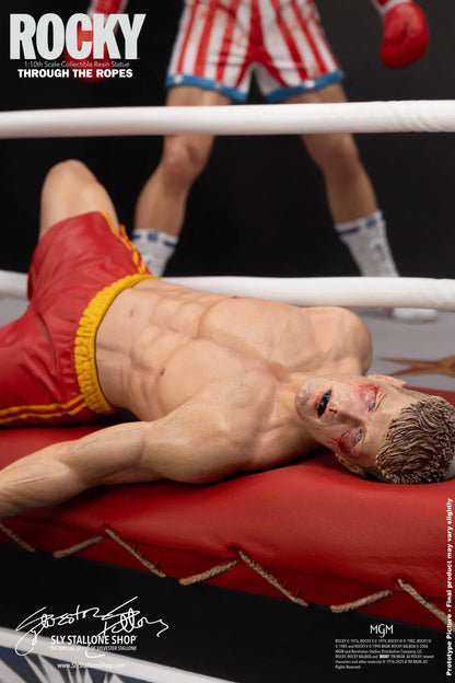 ROCKY OVER DRAGO THROUGH THE ROPES 1/10 STATUE