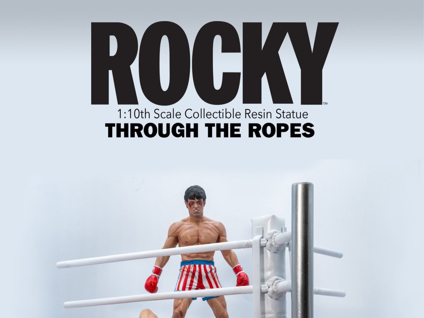 ROCKY OVER DRAGO THROUGH THE ROPES 1/10 STATUE