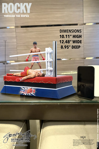 ROCKY OVER DRAGO THROUGH THE ROPES 1/10 STATUE
