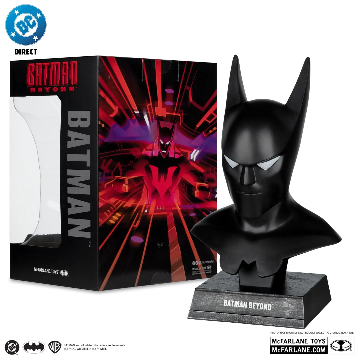 DC DIRECT BATMAN 1:3 COWL PROP REPLICA BATMAN BEYOND ANIMATED