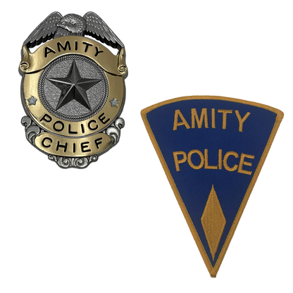 JAWS AMITY ISLAND POLICE CHIEF BADGE/PATCH LTD ED PROP REPLICA