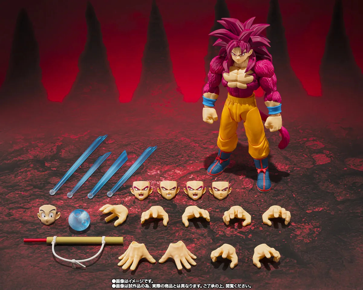 BANDAI - DRAGON BALL DAIMA S.H.FIGUARTS SUPER SAIYAN 4 SON GOKU ACTION FIGURE 14.5 cm