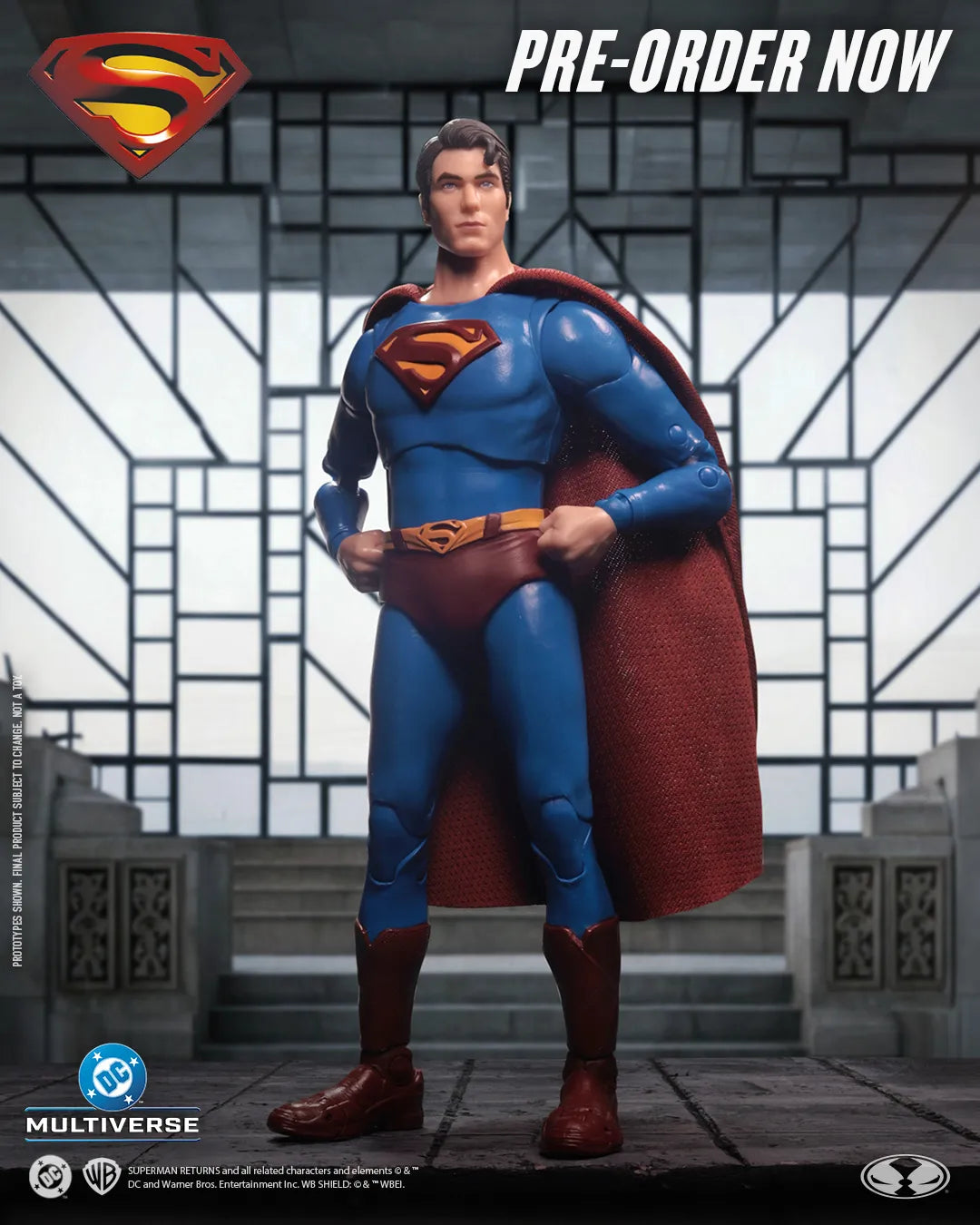 MCFARLANE TOYS 25 SUPERMAN - DC THEATRICAL 7INCH RETURNS 2006 ACTION FIGURE 17 cm