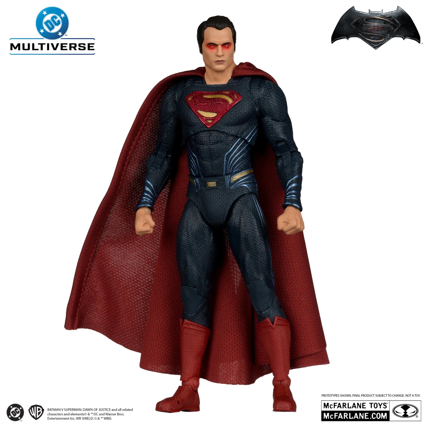 MCFARLANE TOYS 25 SUPERMAN - DC THEATRICAL 7INCH HEAT VISION BVS 2016 ACTION FIGURE 17 cm
